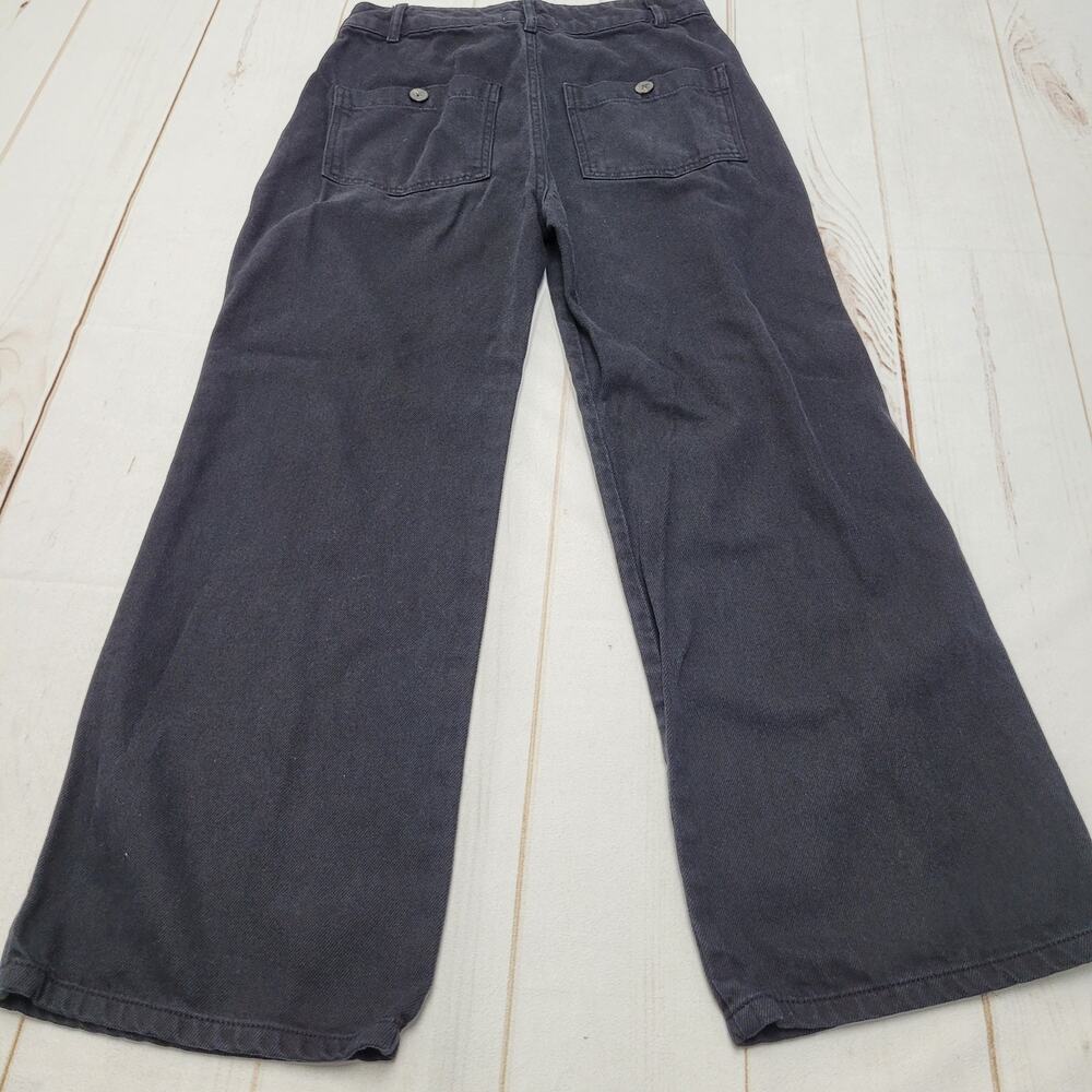 Reformation Jeans black high rise wide leg pants trousers